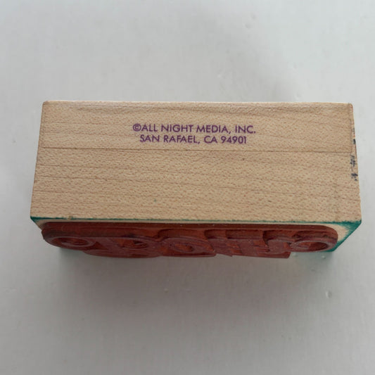 All Night Media Rubber Stamp Beth Name Personalized Decorative Script Writing