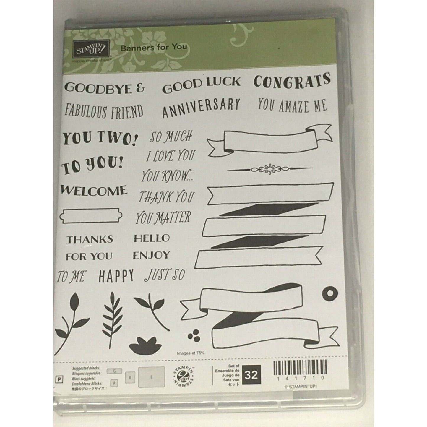 Stampin Up Banners for You Stamp Bunches of Banners Framelits Dies Congrats TY