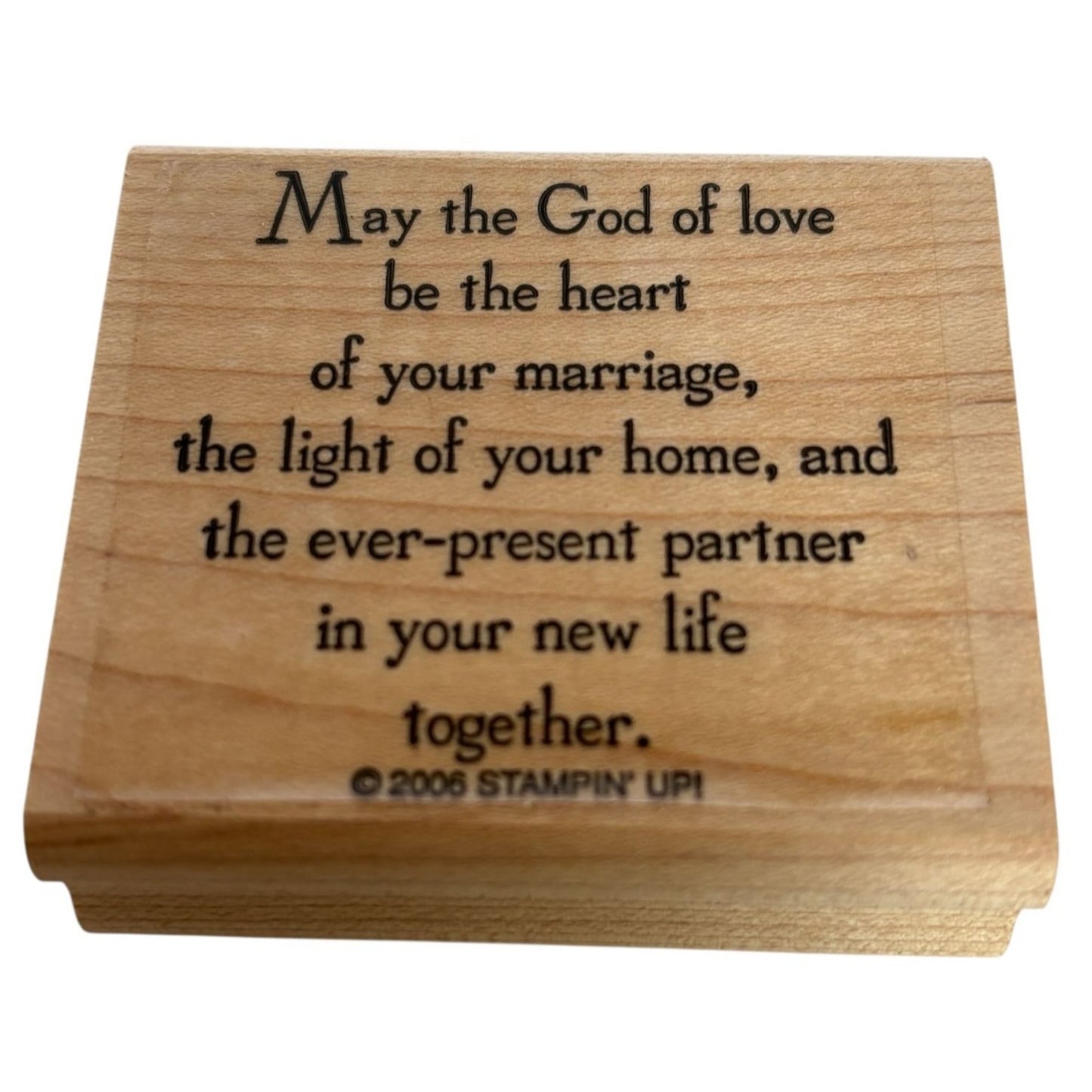 Stampin Up Rubber Stamp Wedding Card Making Sentiment Religious Christian Words