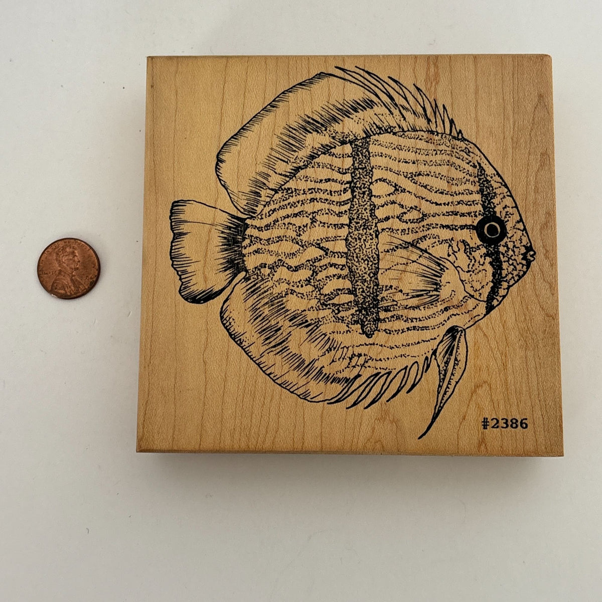 Co-Motion Rubber Stamp Tropical Fish Large Big Nautical Ocean Life Aquarium 2386