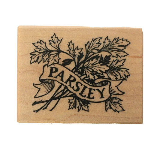 PSX Parsley Kitchen Art Garden Herb Food Cooking Wood Mounted Rubber Stamp D1755