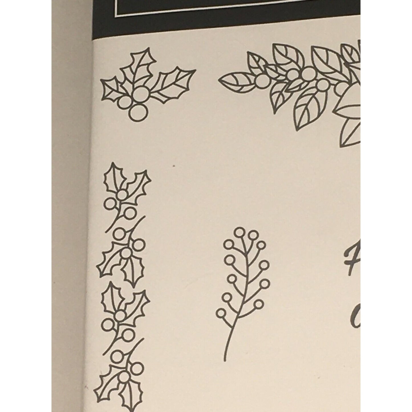 Stampin Up Peaceful Poinsettia Rubber Stamp Set Christmas Holly Berries Peace