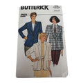 Butterick Sewing Pattern 3066 Blazer Jacket Work 1980s Fall 6 8 10 UC