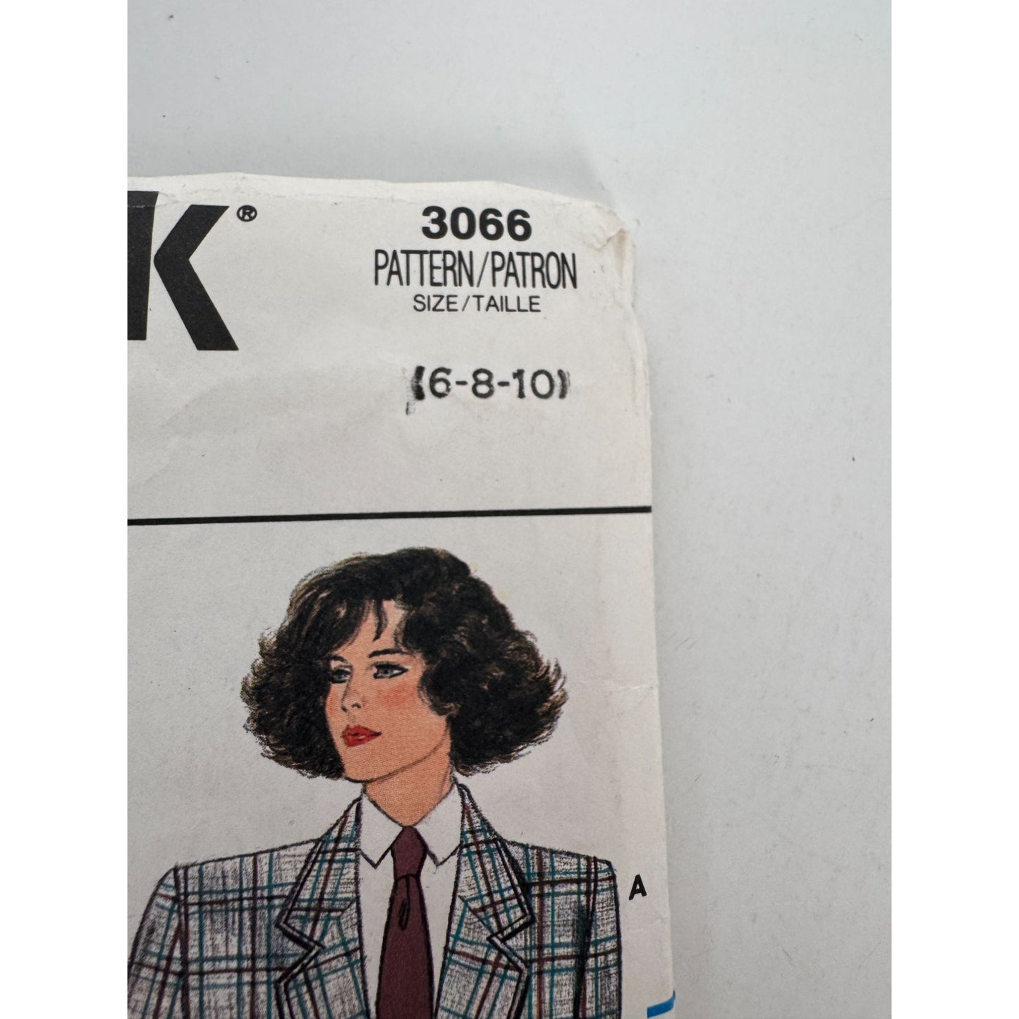 Butterick Sewing Pattern 3066 Blazer Jacket Work 1980s Fall 6 8 10 UC