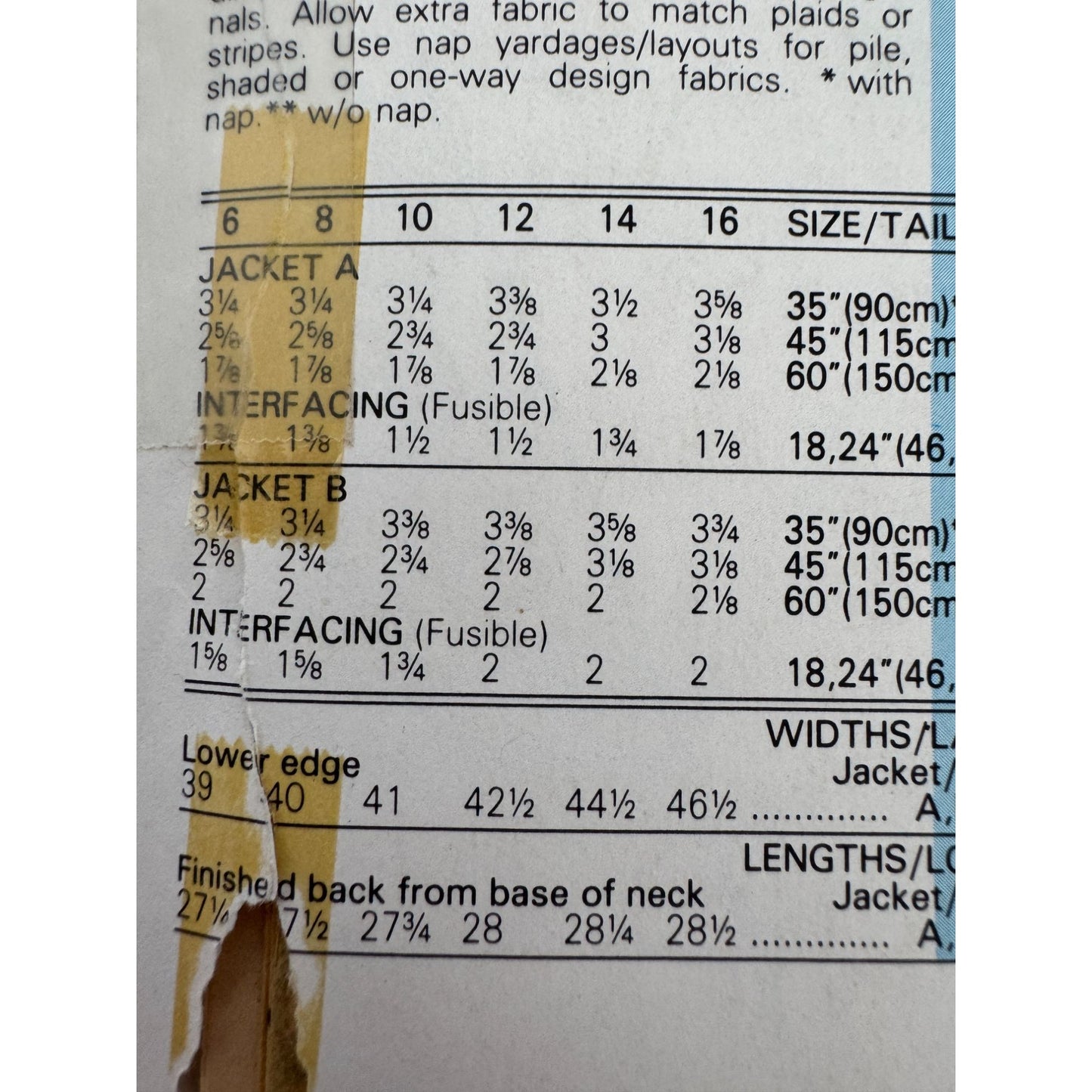 Butterick Sewing Pattern 3066 Blazer Jacket Work 1980s Fall 6 8 10 UC