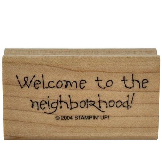 Stampin Up Rubber Stamp Welcome To The Neighborhood Card Making Realtor Gift Tag