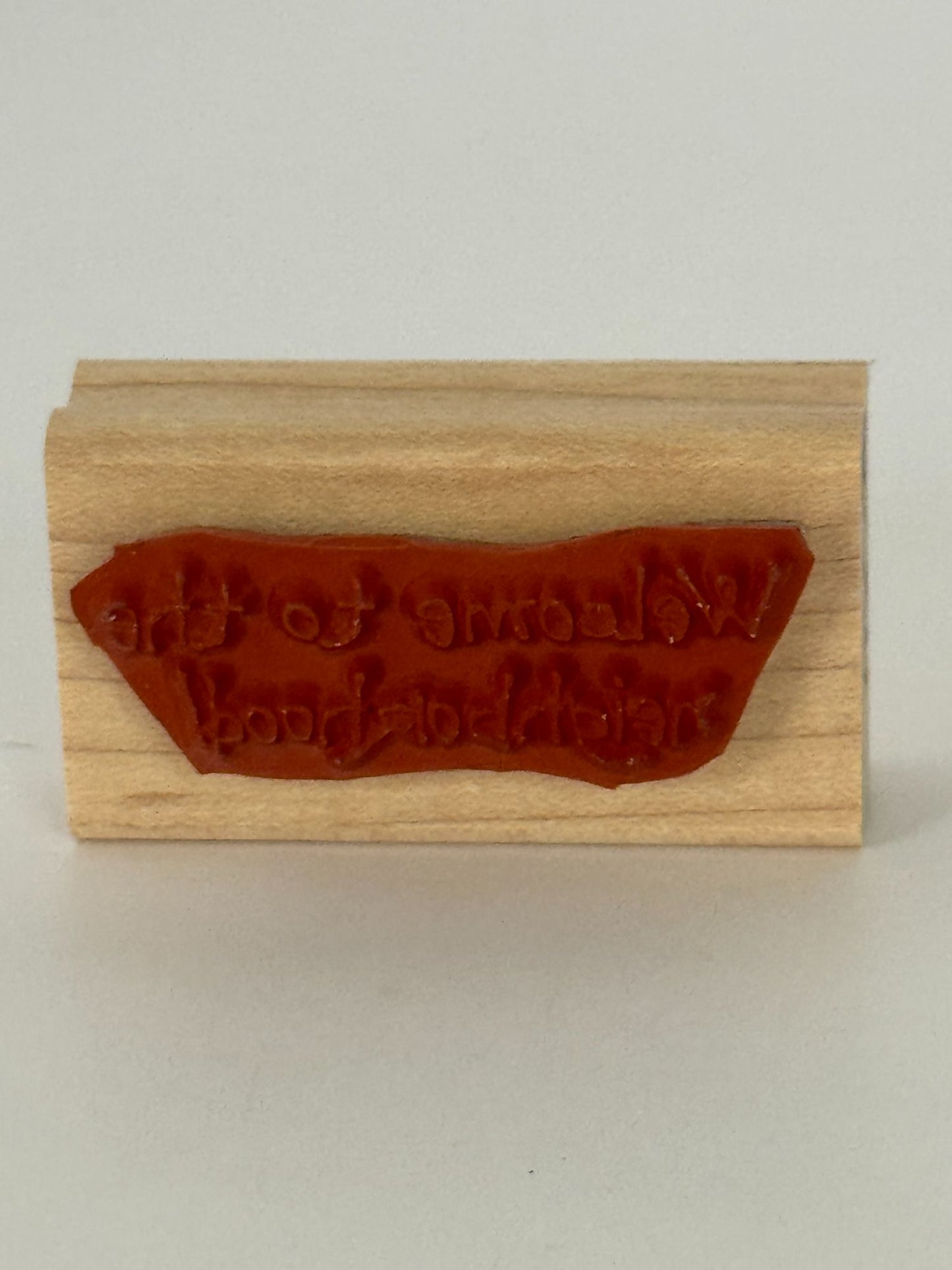 Stampin Up Rubber Stamp Welcome To The Neighborhood Card Making Realtor Gift Tag