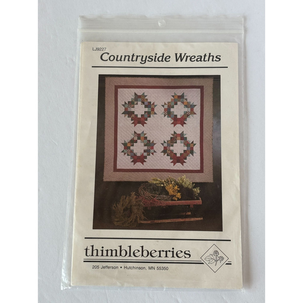 Thimbleberries Quilt Pattern Countryside Wreaths LJ9227 Holiday Quilting 66 Inch