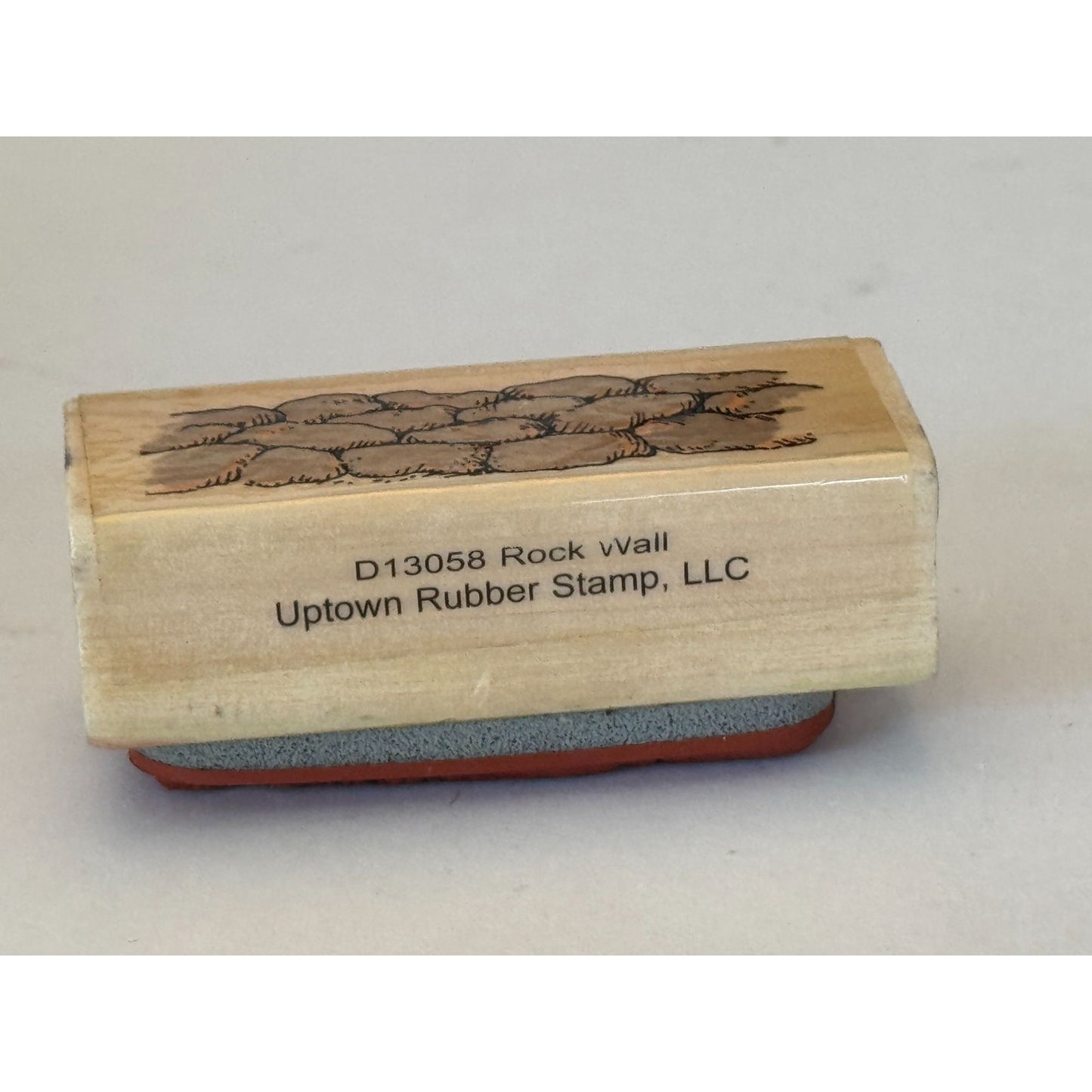 Holly Pond Hill Rubber Stamp Rock Wall Stones Scene Maker Border Edge Uptown