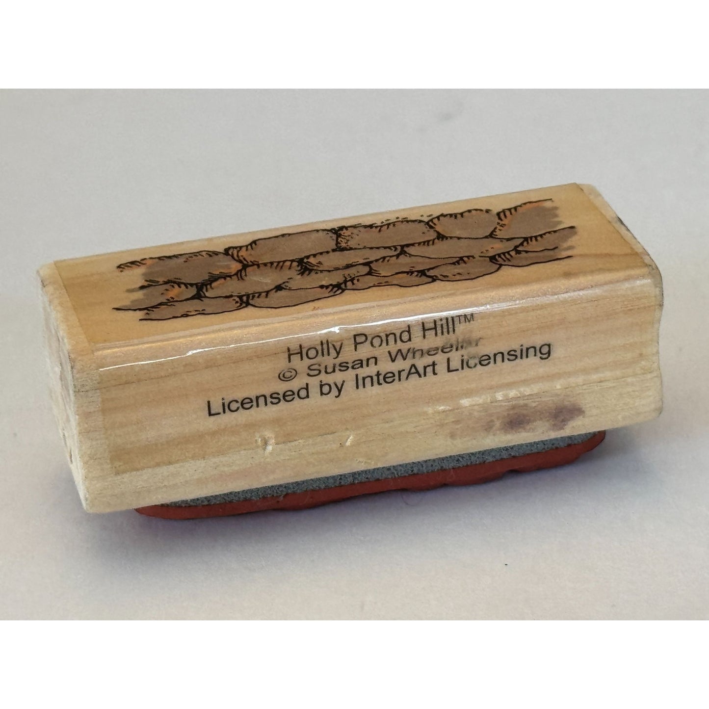 Holly Pond Hill Rubber Stamp Rock Wall Stones Scene Maker Border Edge Uptown