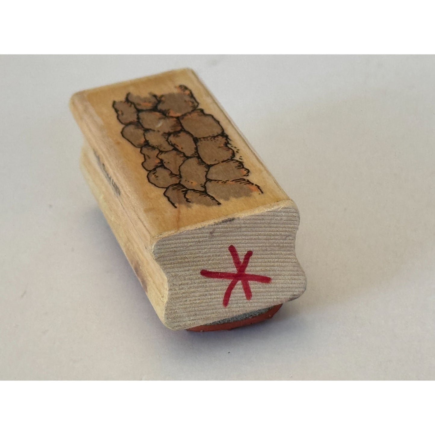 Holly Pond Hill Rubber Stamp Rock Wall Stones Scene Maker Border Edge Uptown