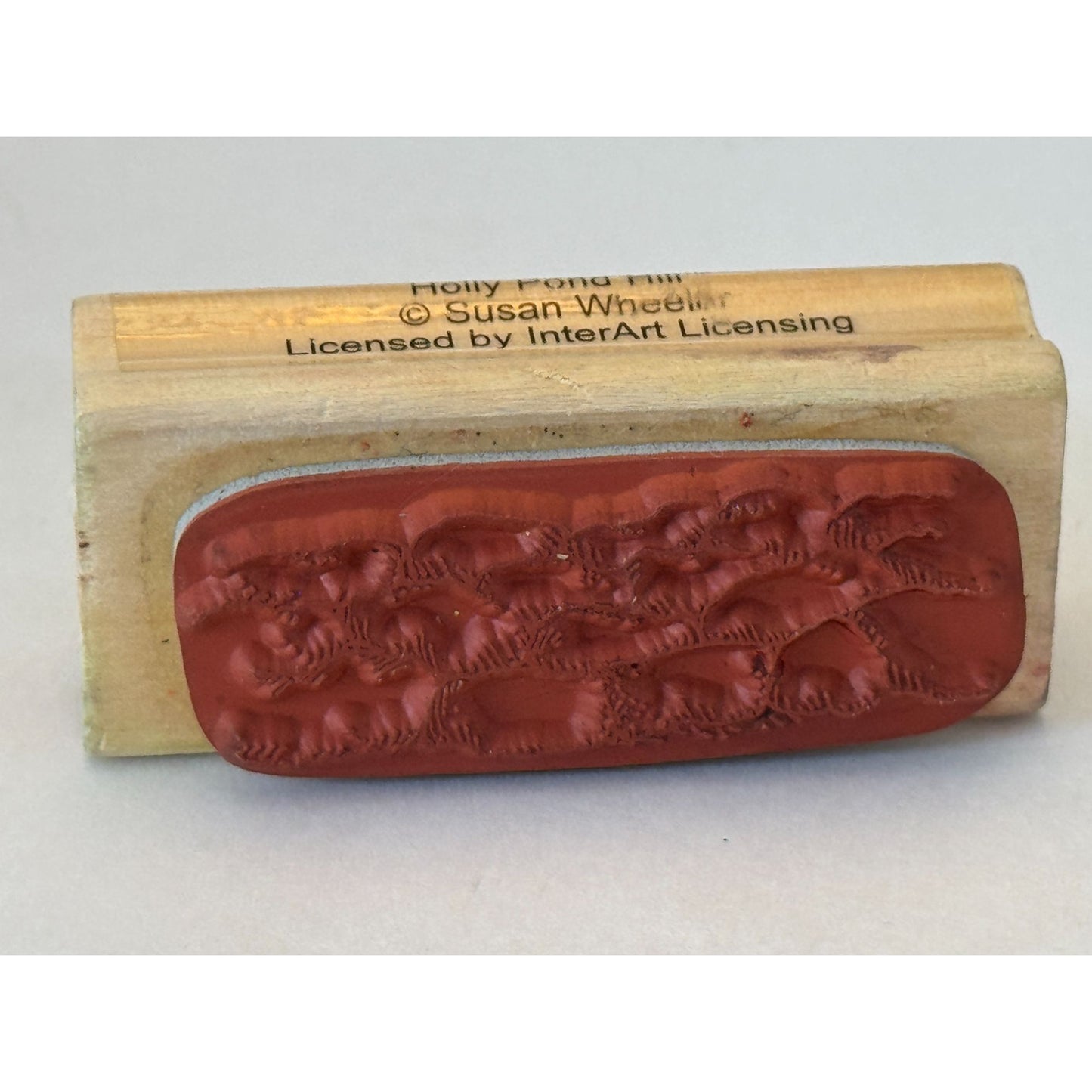 Holly Pond Hill Rubber Stamp Rock Wall Stones Scene Maker Border Edge Uptown
