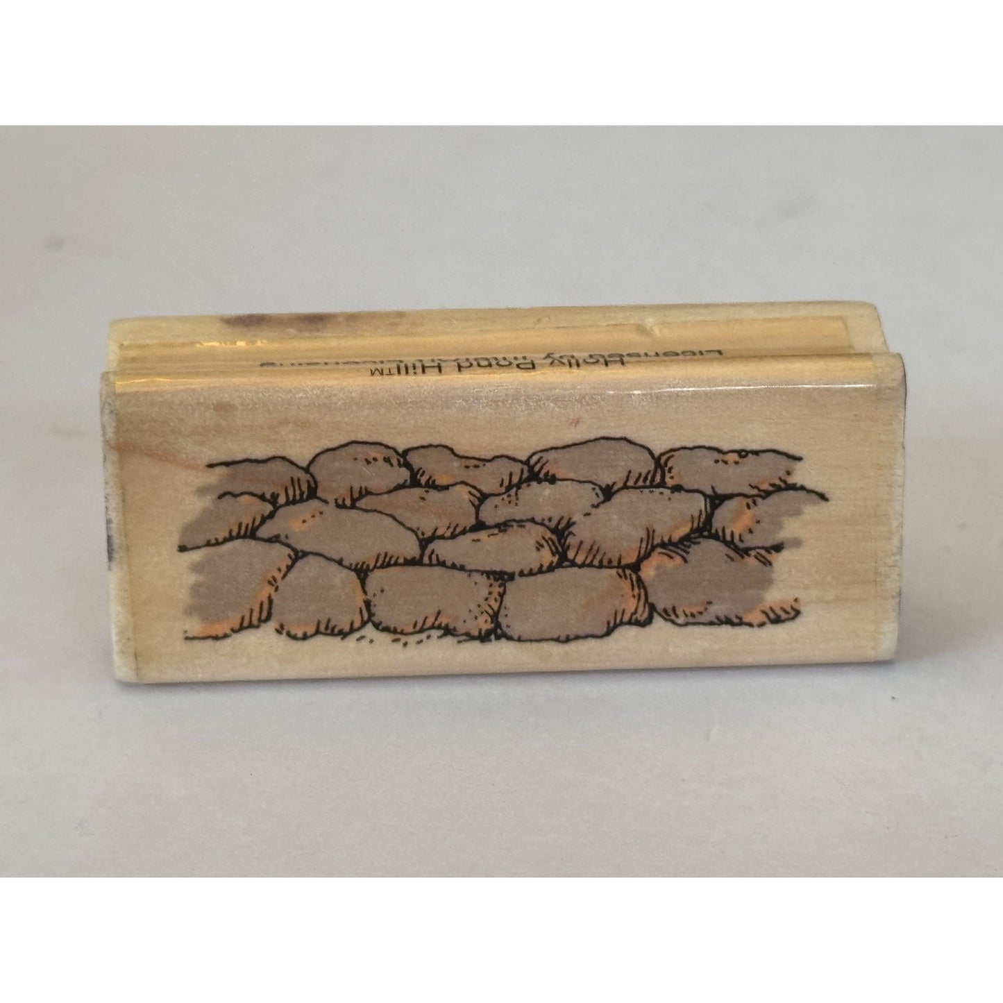 Holly Pond Hill Rubber Stamp Rock Wall Stones Scene Maker Border Edge Uptown