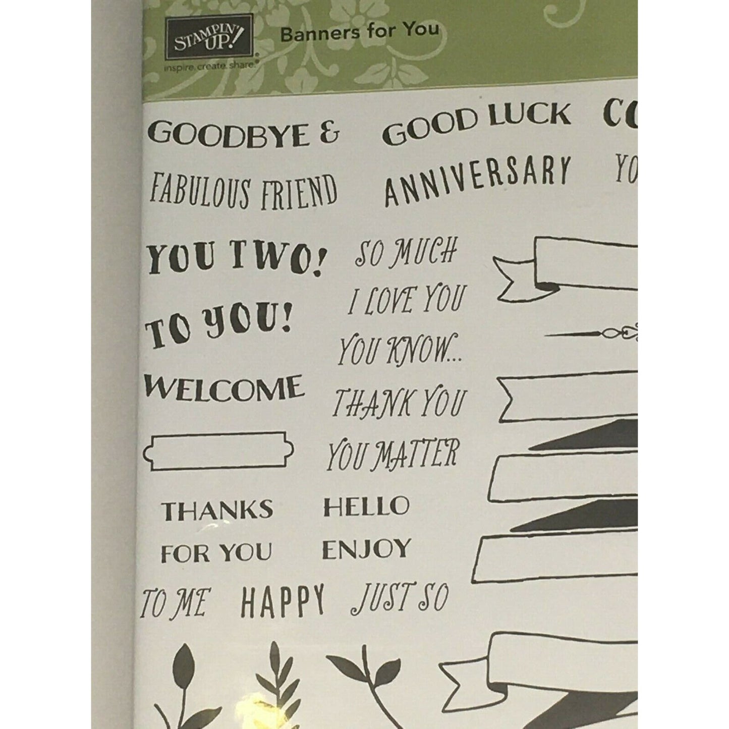 Stampin Up Banners for You Stamp Bunches of Banners Framelits Dies Congrats TY
