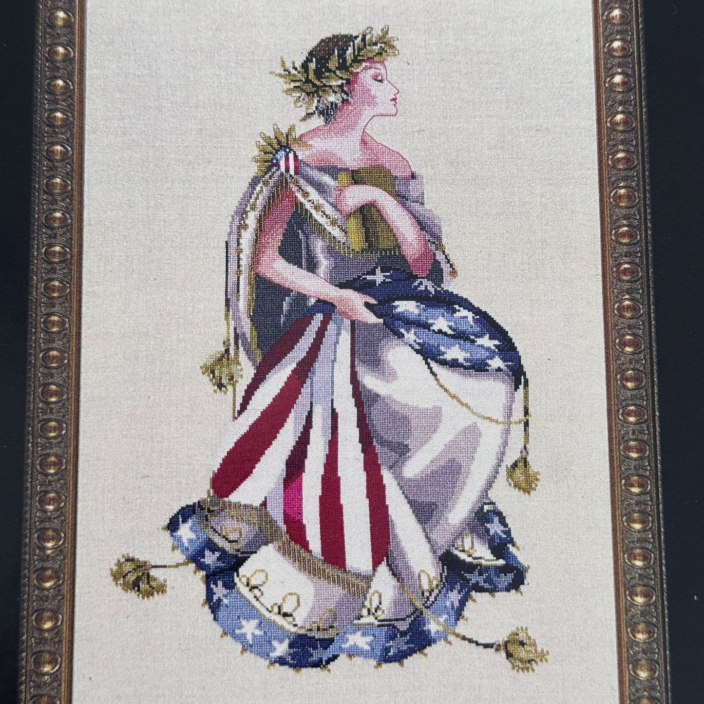Mirabilia Cross Stitch Pattern Queen of Freedom Nora Corbett Chart Only Patriotic MDL6426 Flag