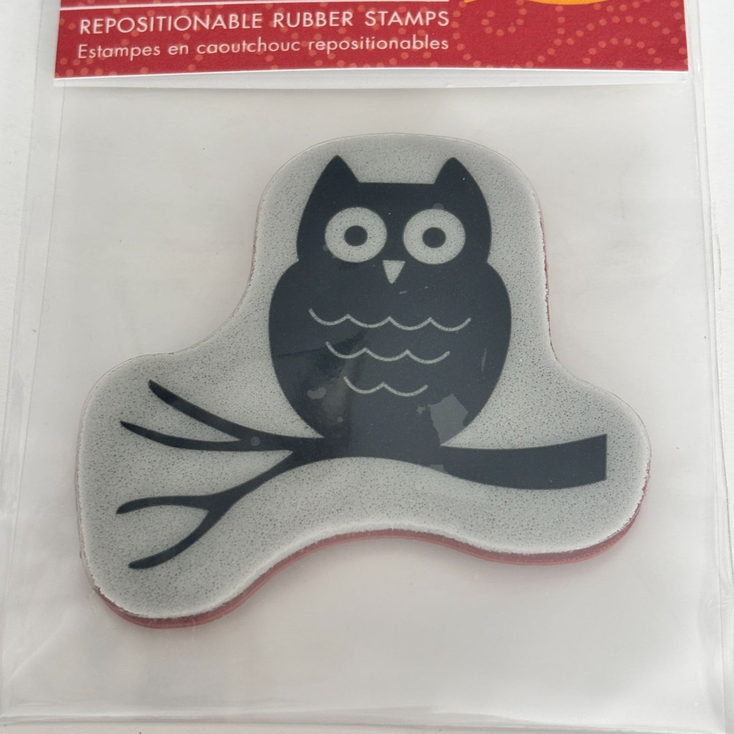 Hero Arts Little Clings Rubber Stamp Midnight Owl Halloween Craft Tool Repositionable Cardmaking Scrapbooking