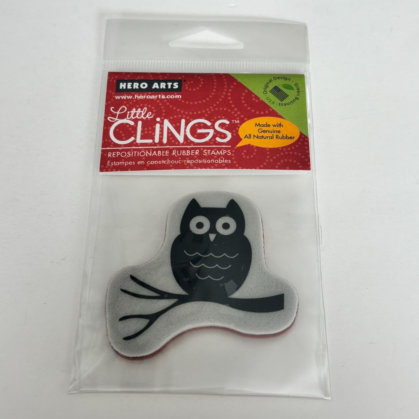 Hero Arts Little Clings Rubber Stamp Midnight Owl Halloween Craft Tool Repositionable Cardmaking Scrapbooking