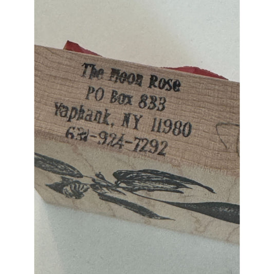 The Moon Rose Rubber Stamp Pear Plant Fruit Leaves Botanical Nature Card Making