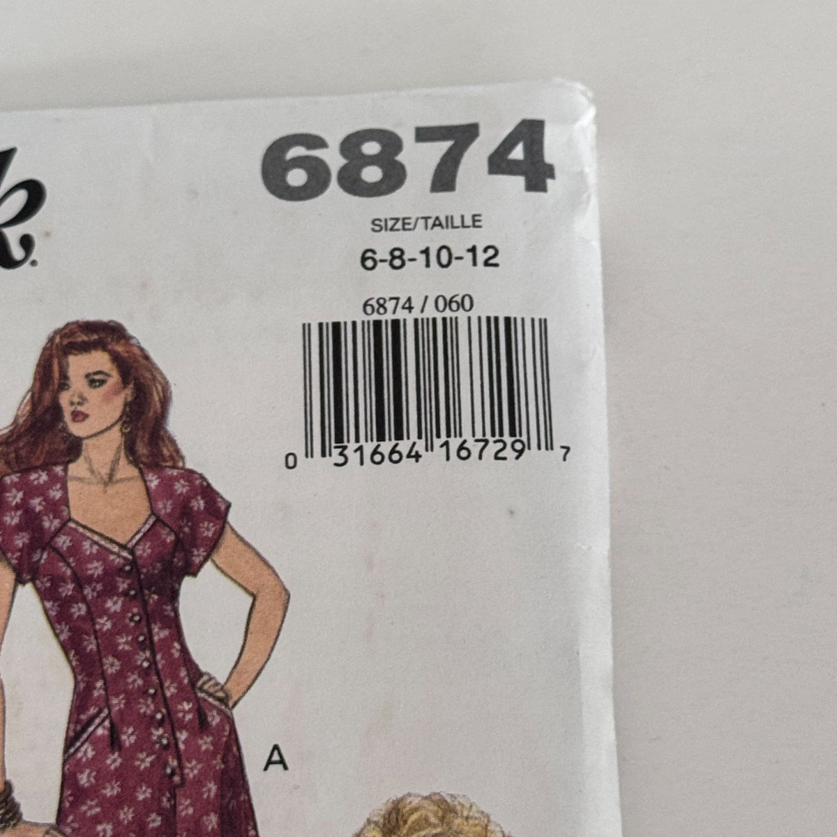 Butterick Sewing Pattern 6874 Dress Wide Leg Jumpsuit 1990s Quiet Luxury 6-12 Uncut Summer