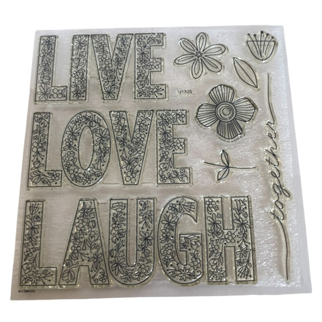 CTMH Acrylic Stamps Set Live Love Laugh Together My Acrylix Stamp of the Month