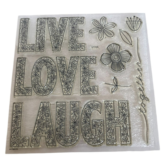 CTMH Acrylic Stamps Set Live Love Laugh Together My Acrylix Stamp of the Month