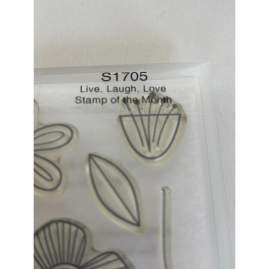 CTMH Acrylic Stamps Set Live Love Laugh Together My Acrylix Stamp of the Month