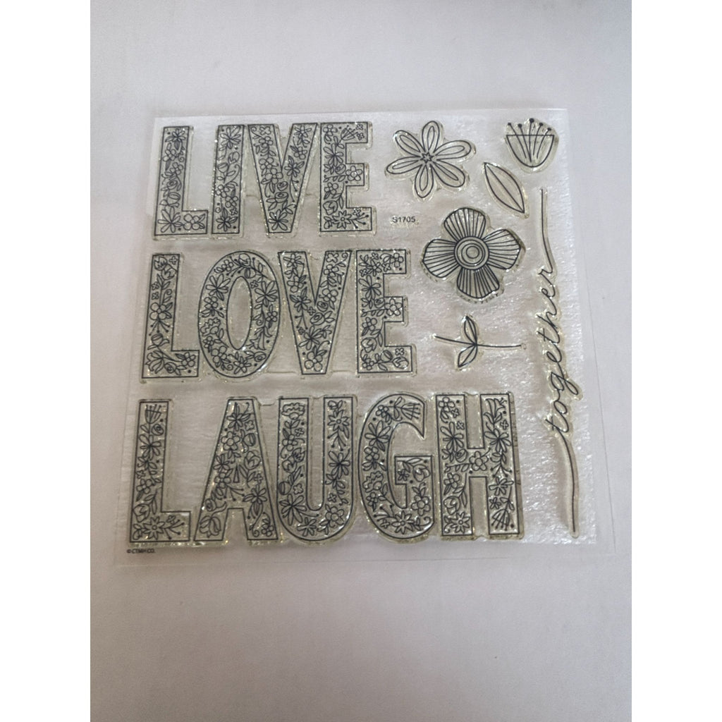 CTMH Acrylic Stamps Set Live Love Laugh Together My Acrylix Stamp of the Month