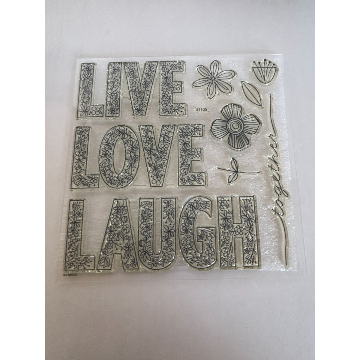 CTMH Acrylic Stamps Set Live Love Laugh Together My Acrylix Stamp of the Month