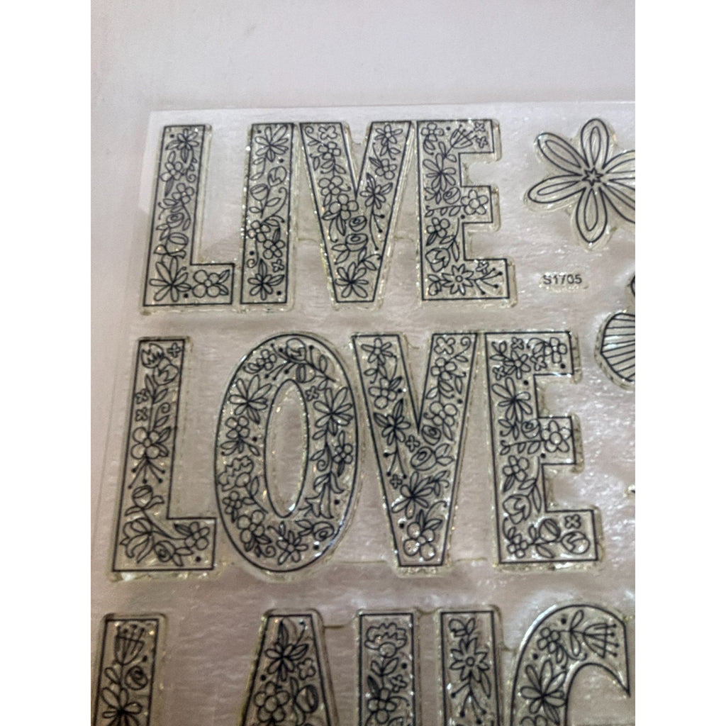 CTMH Acrylic Stamps Set Live Love Laugh Together My Acrylix Stamp of the Month