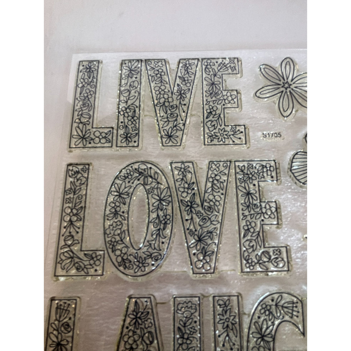 CTMH Acrylic Stamps Set Live Love Laugh Together My Acrylix Stamp of the Month
