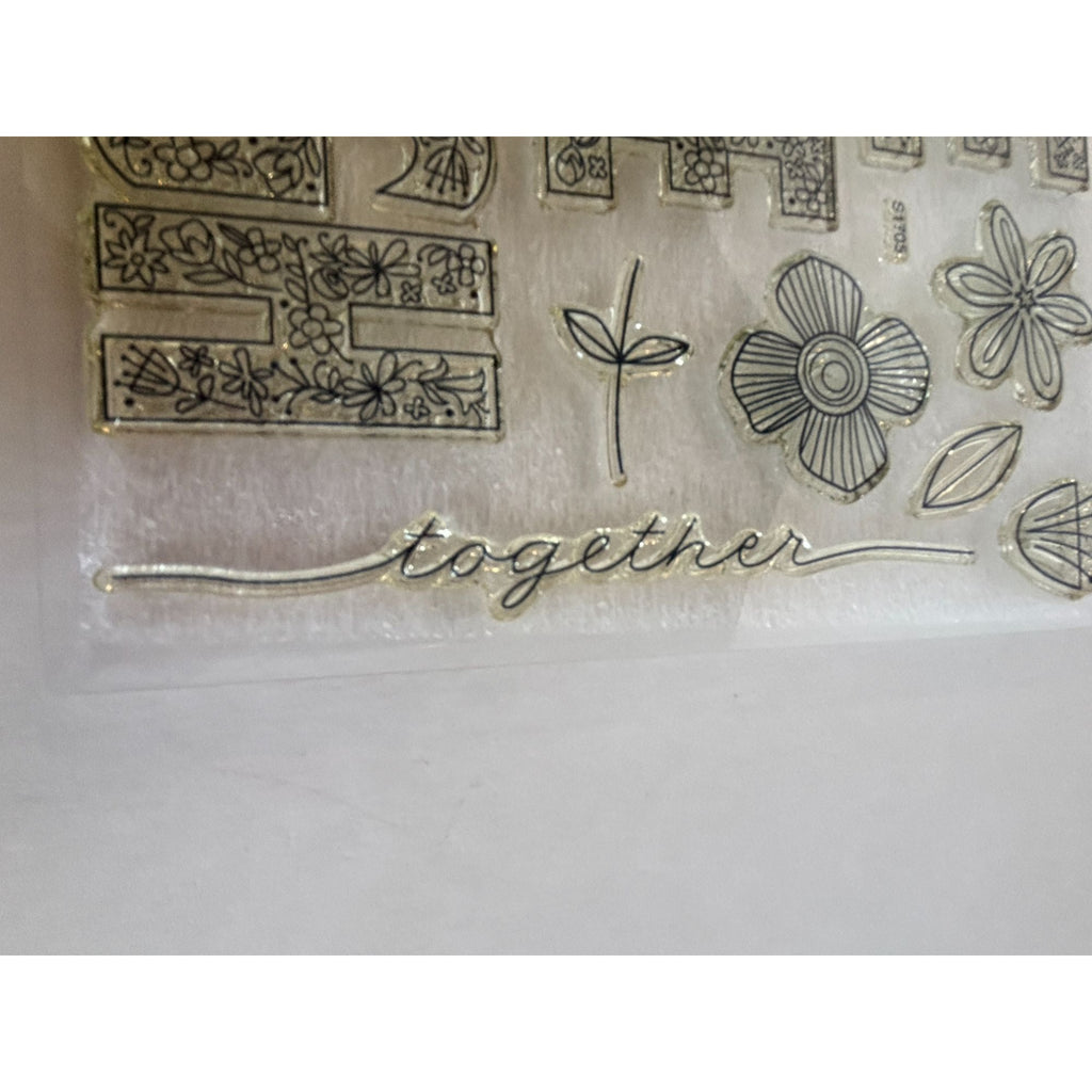CTMH Acrylic Stamps Set Live Love Laugh Together My Acrylix Stamp of the Month