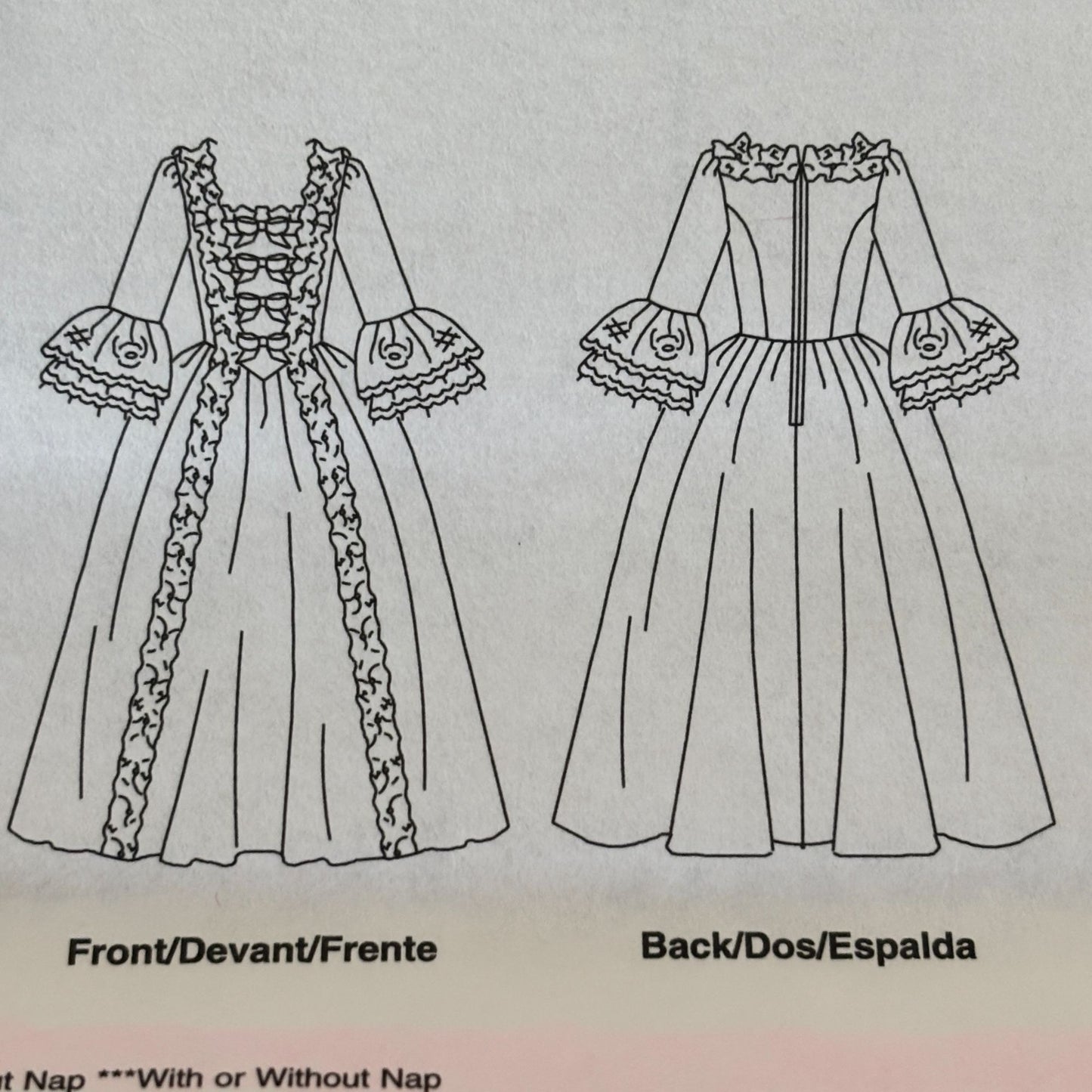 McCalls M5414 Costume Dress Fancy Colonial Early American Gown XS-L 4-18 Uncut