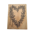 Stampin Up Wood Rubber Stamp Floral Wreath Heart Spring Flowers Romantic Love