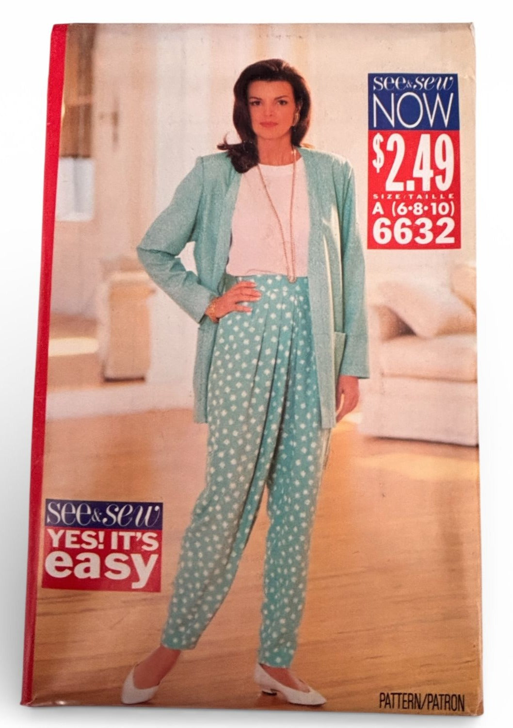 Butterick Sewing Pattern 6632 Jacket Top Pants Work Outfit Uncut