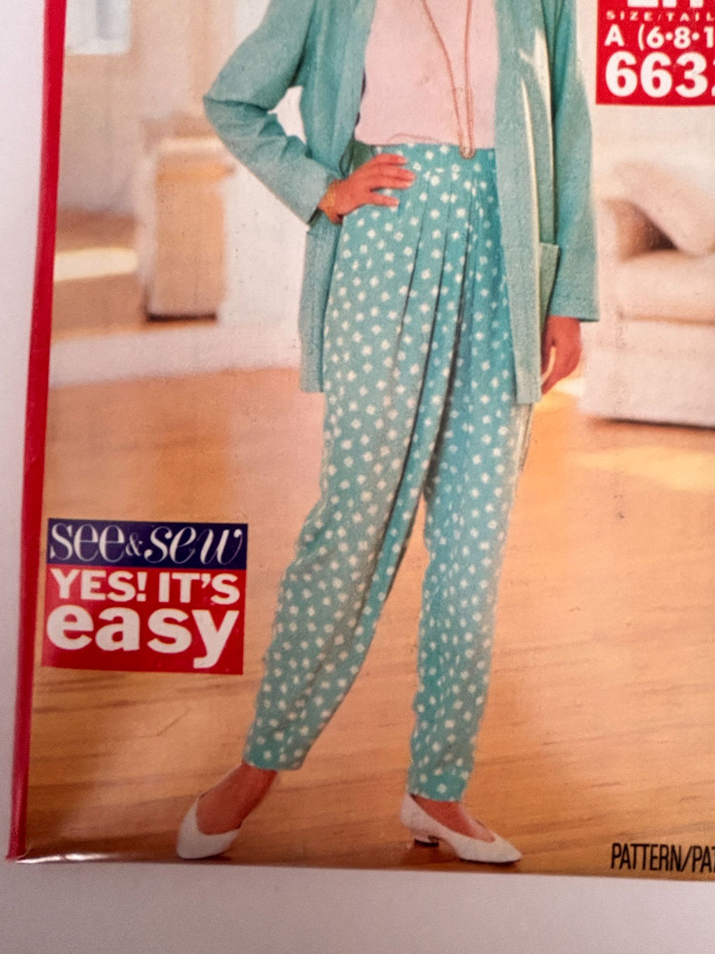 Butterick Sewing Pattern 6632 Jacket Top Pants Work Outfit Uncut