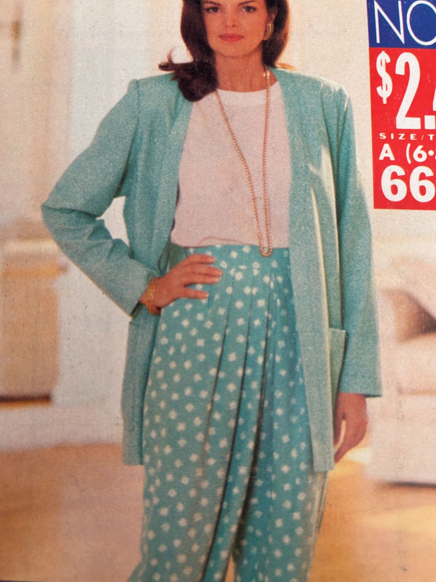 Butterick Sewing Pattern 6632 Jacket Top Pants Work Outfit Uncut