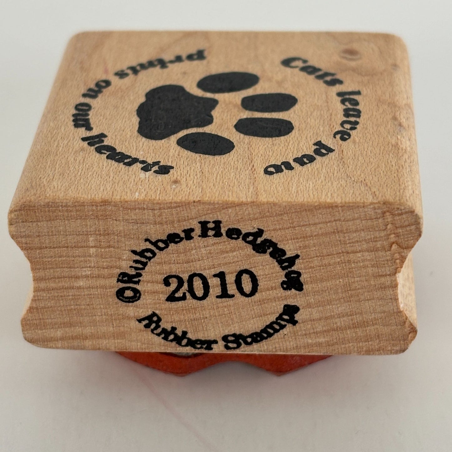 Rubberhedgehog Rubber Stamp Cats Leave Paw Prints on Our Hearts Pet Animal