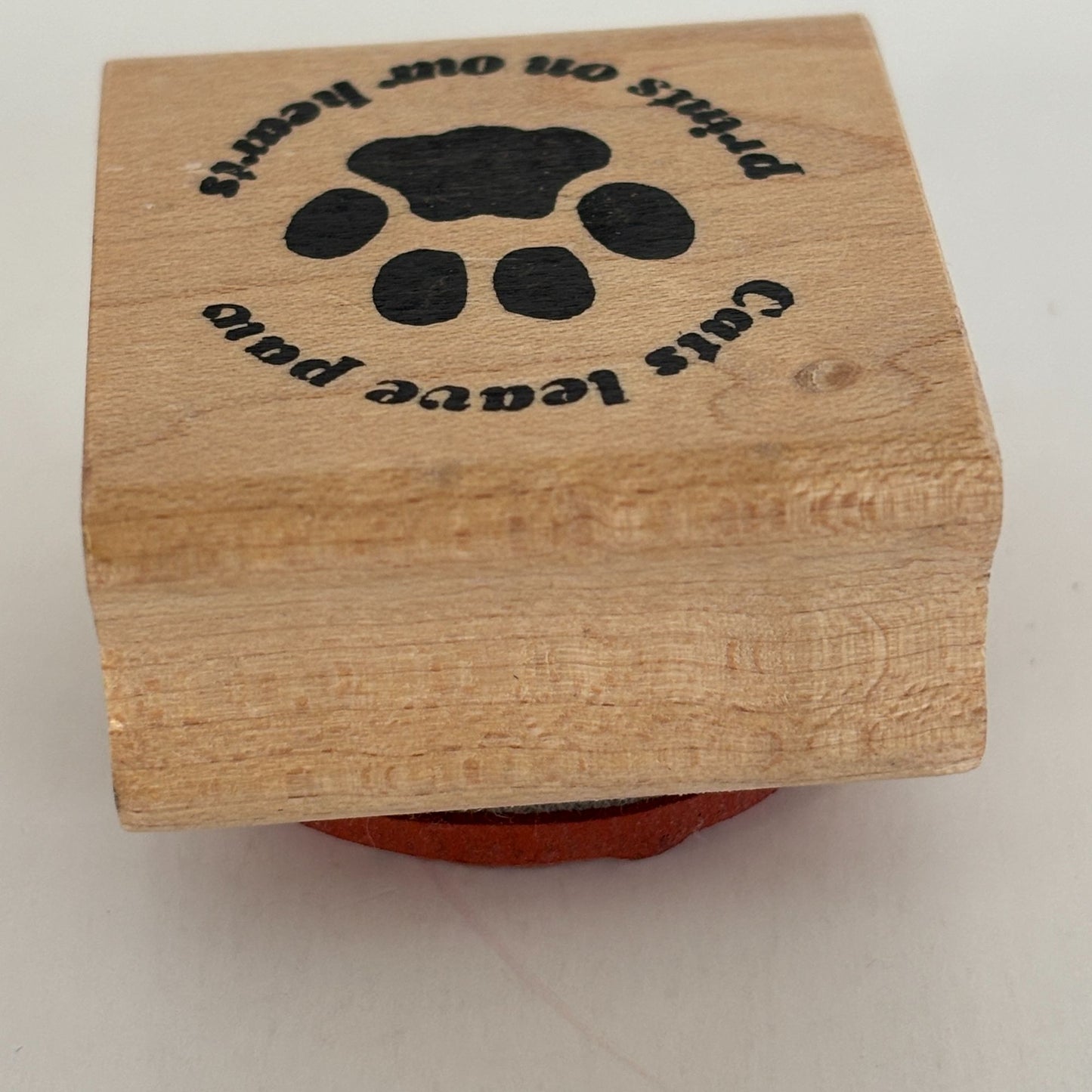 Rubberhedgehog Rubber Stamp Cats Leave Paw Prints on Our Hearts Pet Animal