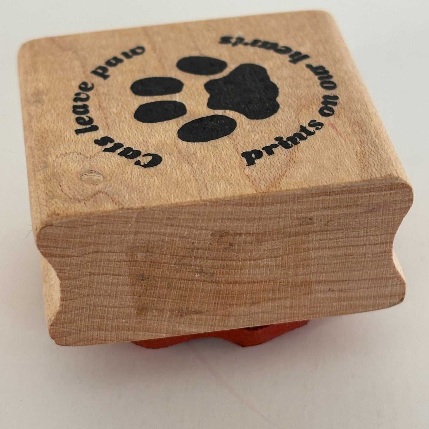 Rubberhedgehog Rubber Stamp Cats Leave Paw Prints on Our Hearts Pet Animal