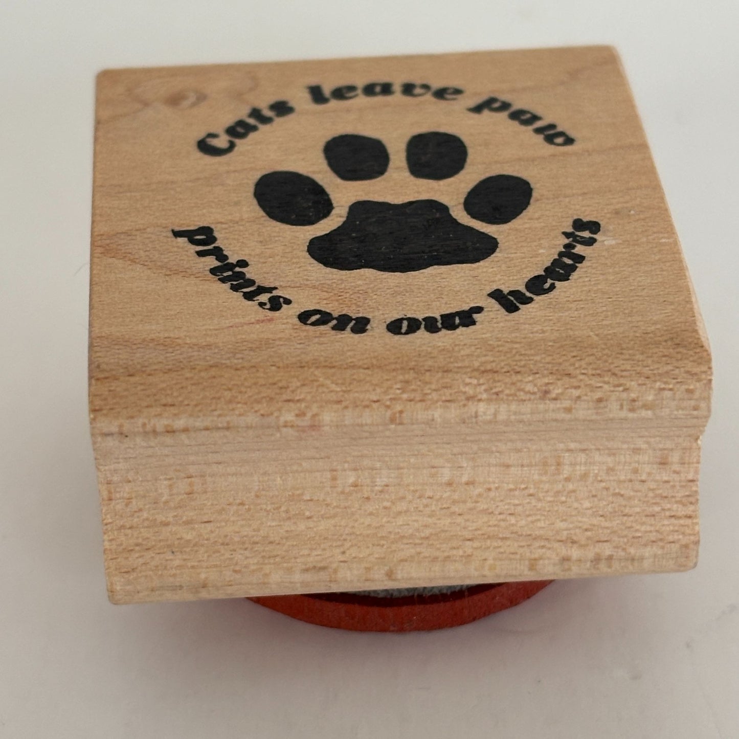 Rubberhedgehog Rubber Stamp Cats Leave Paw Prints on Our Hearts Pet Animal