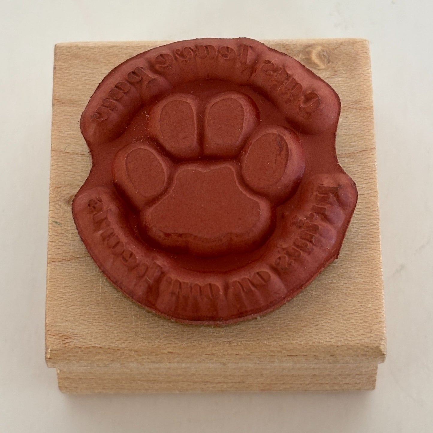 Rubberhedgehog Rubber Stamp Cats Leave Paw Prints on Our Hearts Pet Animal