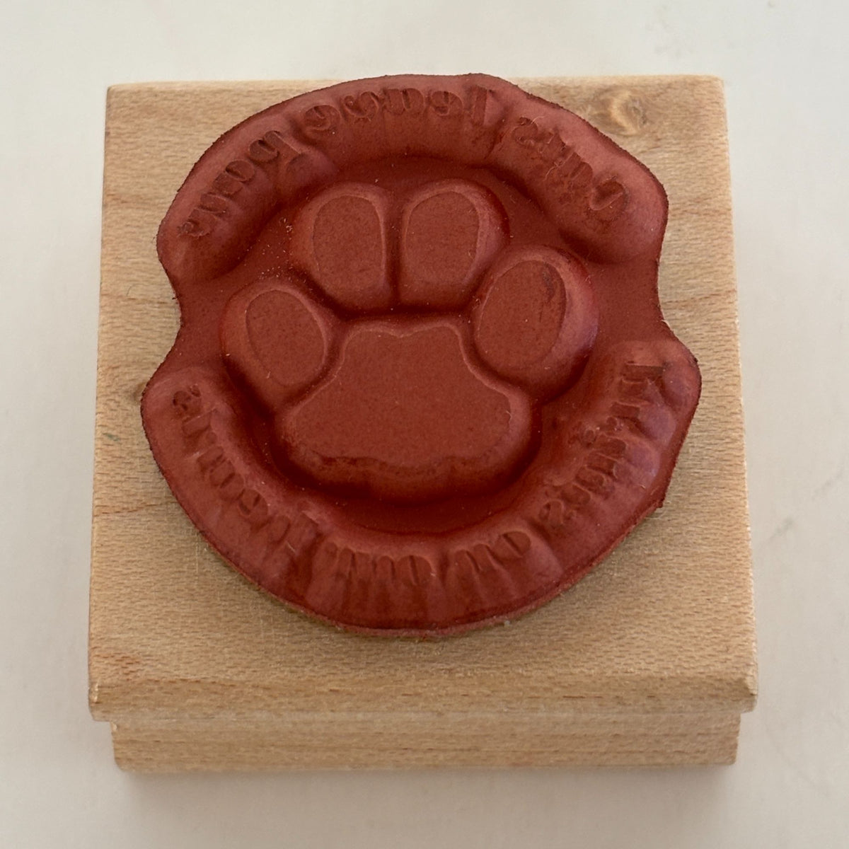 Rubberhedgehog Rubber Stamp Cats Leave Paw Prints on Our Hearts Pet Animal