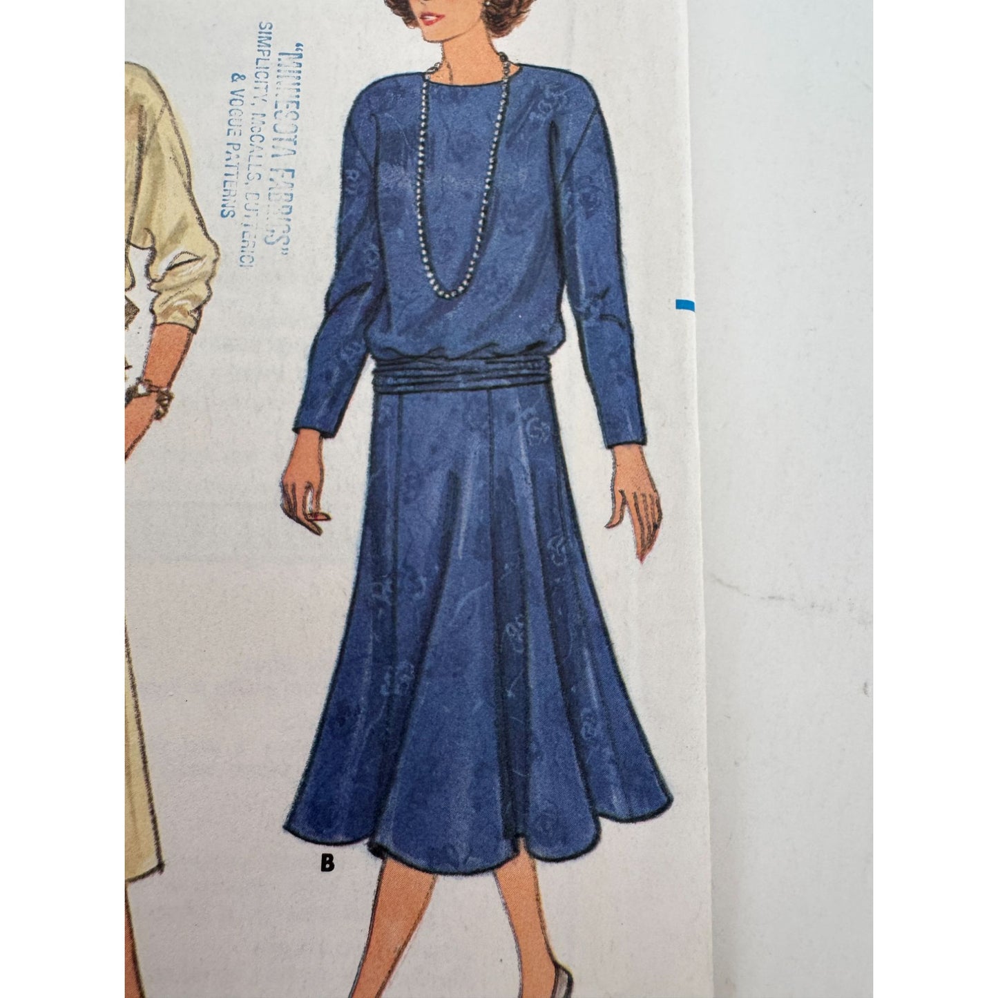 Butterick Sewing Pattern 3409 Vintage 80s Work Top Skirt Belt Outfit 8 10 12 UC
