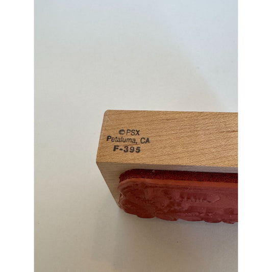 PSX Rubber Stamp To From Gift Tag Cardmaking Christmas Bow Holidays Present F395