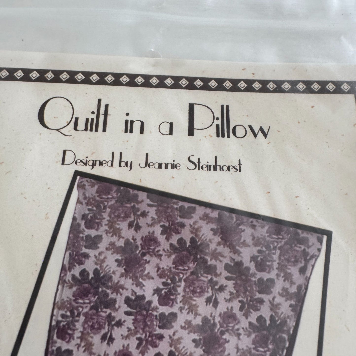 Calico Cat Quilt In A Pillow Quilting Pattern Steinhorst 40x70 inch Star Pocket