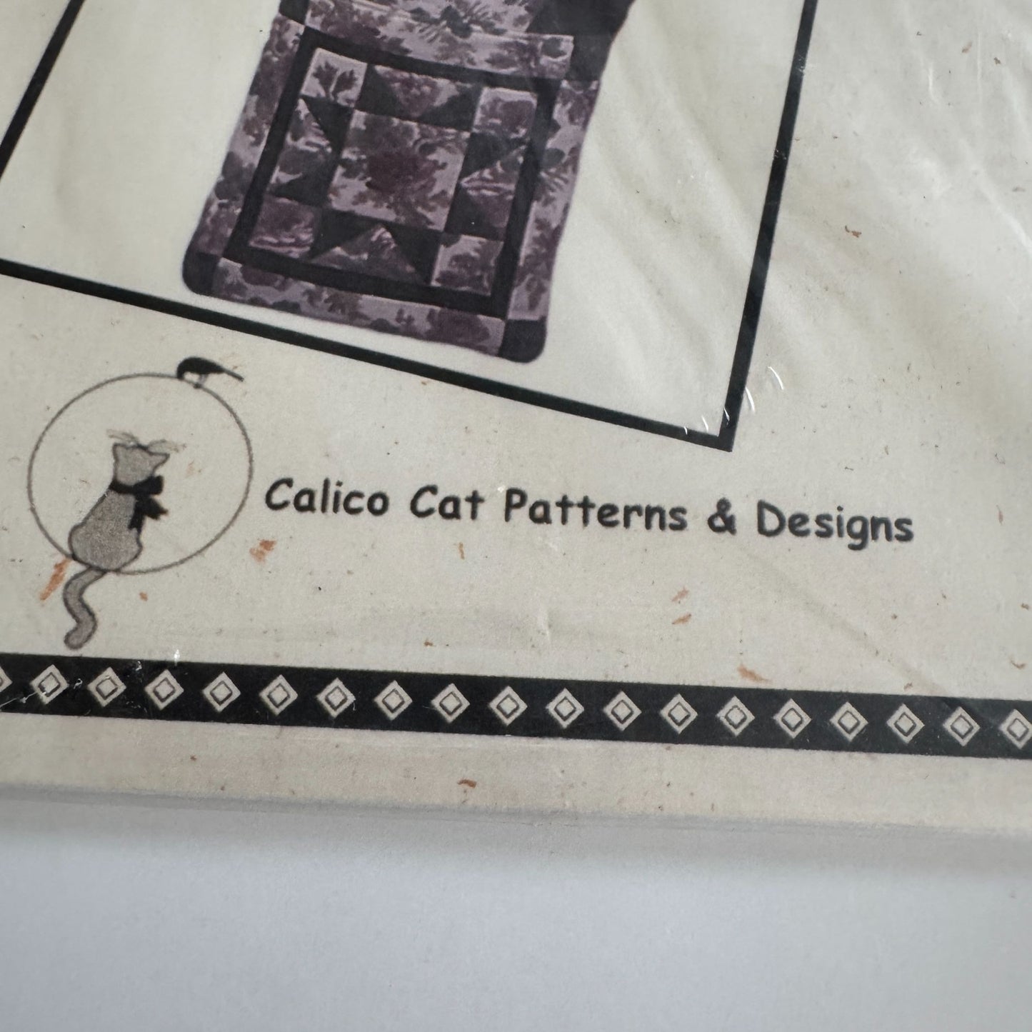 Calico Cat Quilt In A Pillow Quilting Pattern Steinhorst 40x70 inch Star Pocket