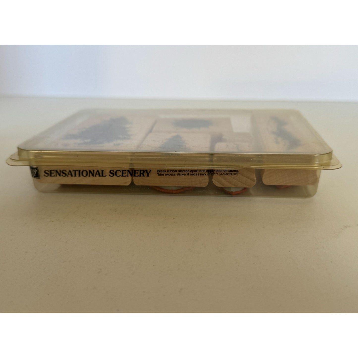 Stampin Up Rubber Stamp Set Sensational Scenery Tree Rocks Grass Hill Landscape