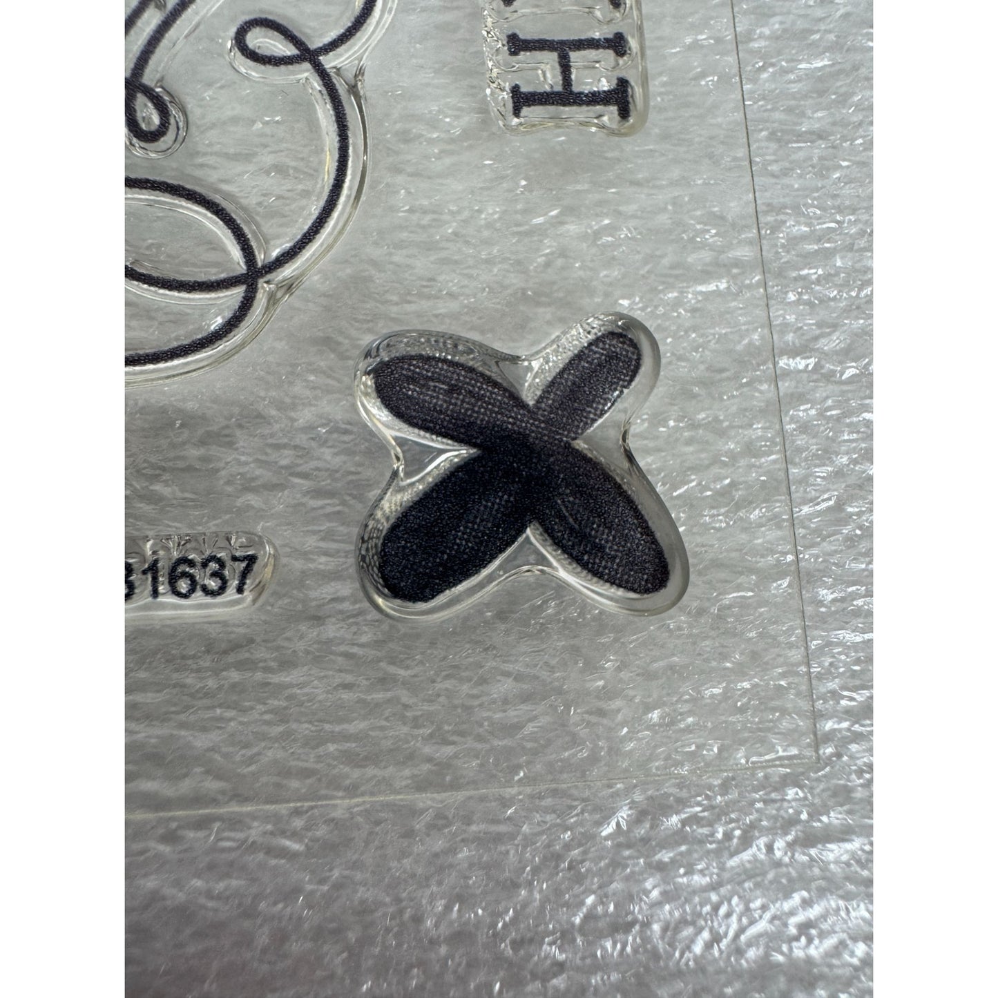 CTMH My Acrylix Acrylic Stamp Set With Heartfelt Sympathy Card Making Word B1637