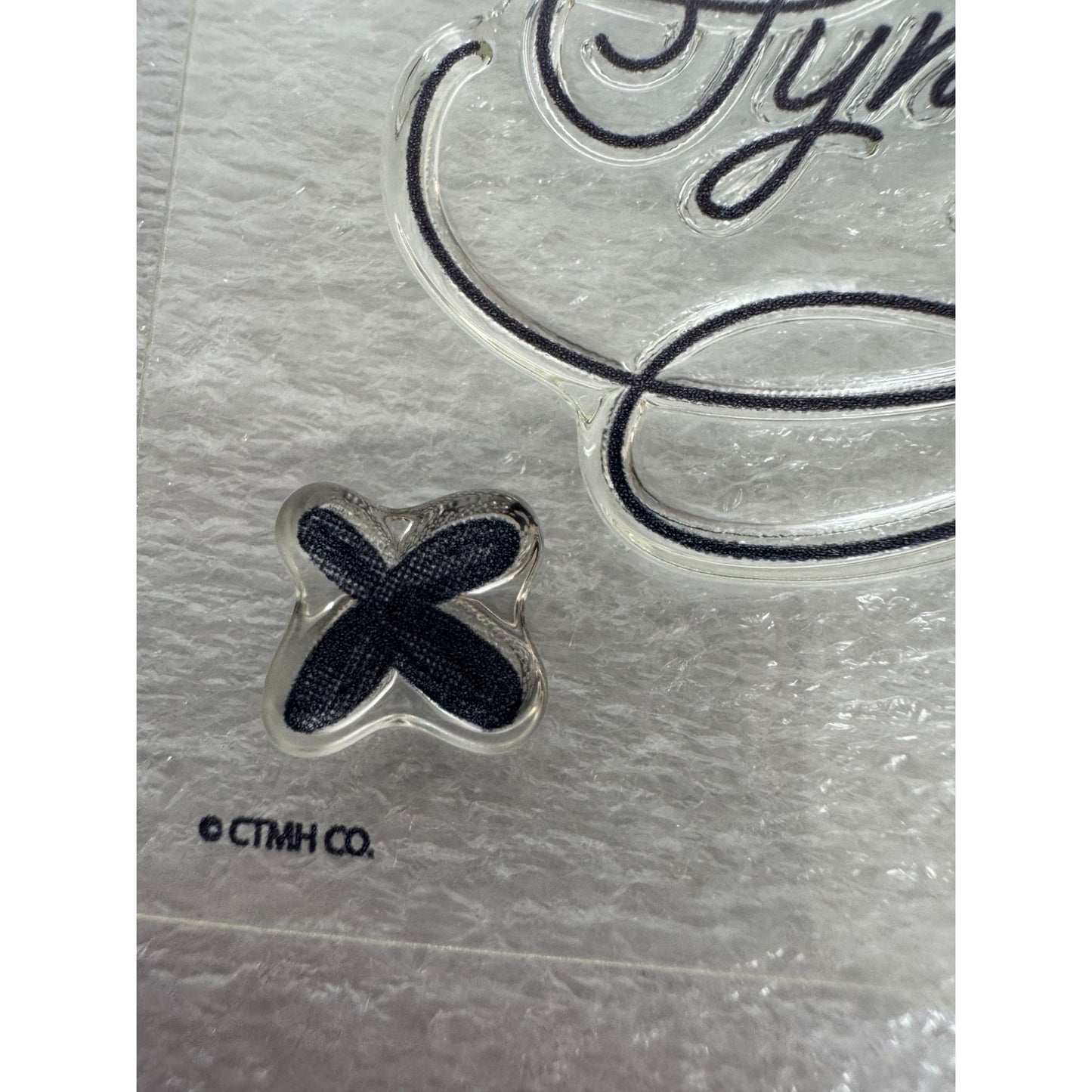 CTMH My Acrylix Acrylic Stamp Set With Heartfelt Sympathy Card Making Word B1637