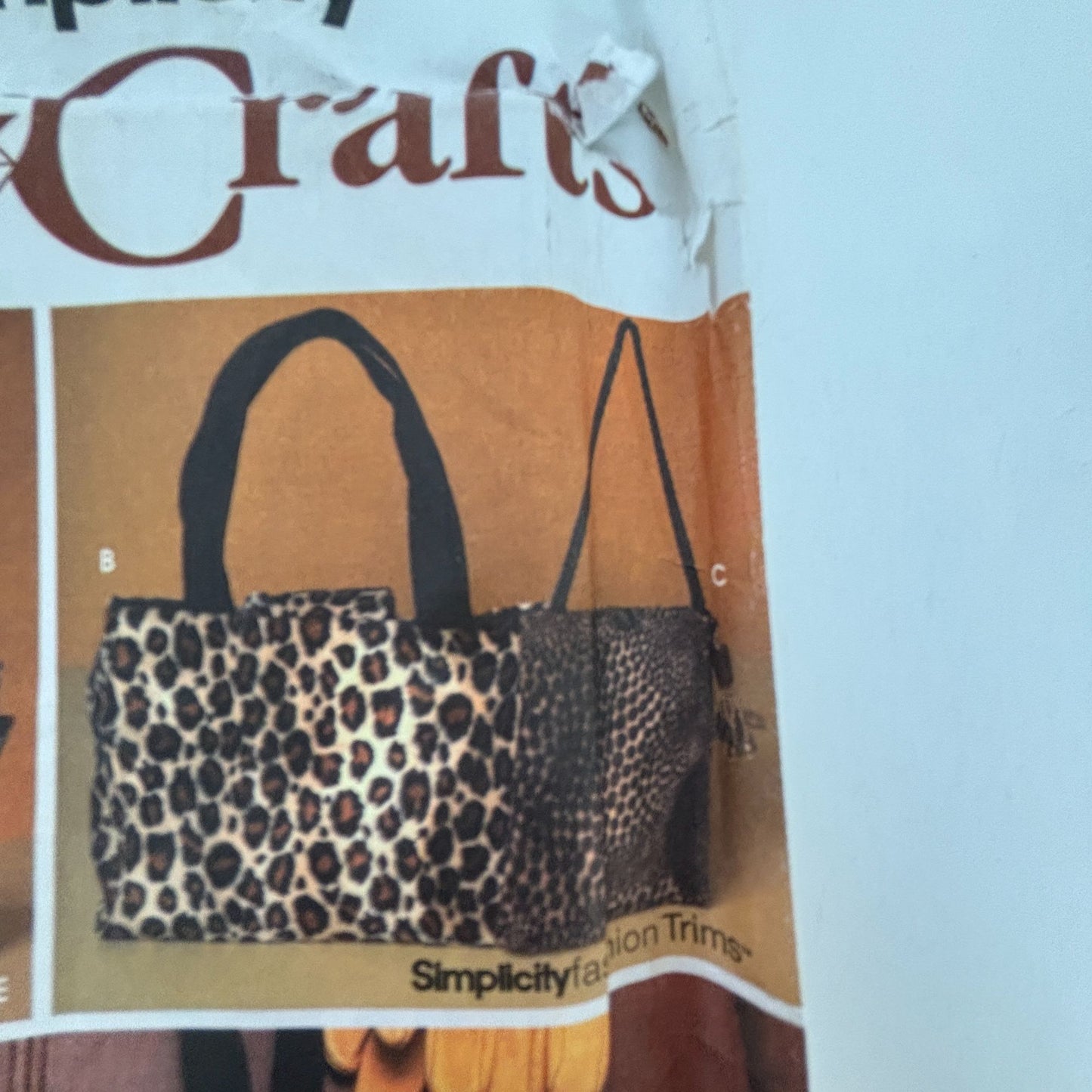 Simplicity Craft Sewing Pattern 9389 Donna Lang Bag Purse Fur Accessories Uncut